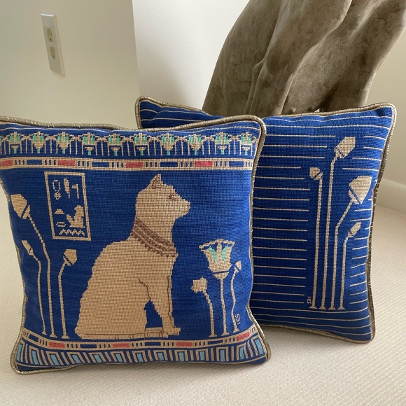 Other - Accent Pillows Egyptian Design, 15 x 15 Reversible set of 2
